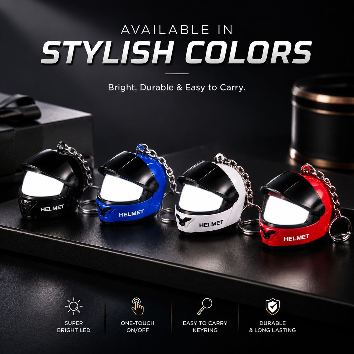 Import LumiHelmet Flashlight Keychain