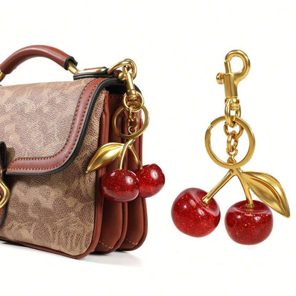 Cute Cherry Keychain 🍒