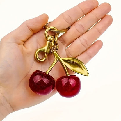 Cute Cherry Keychain 🍒